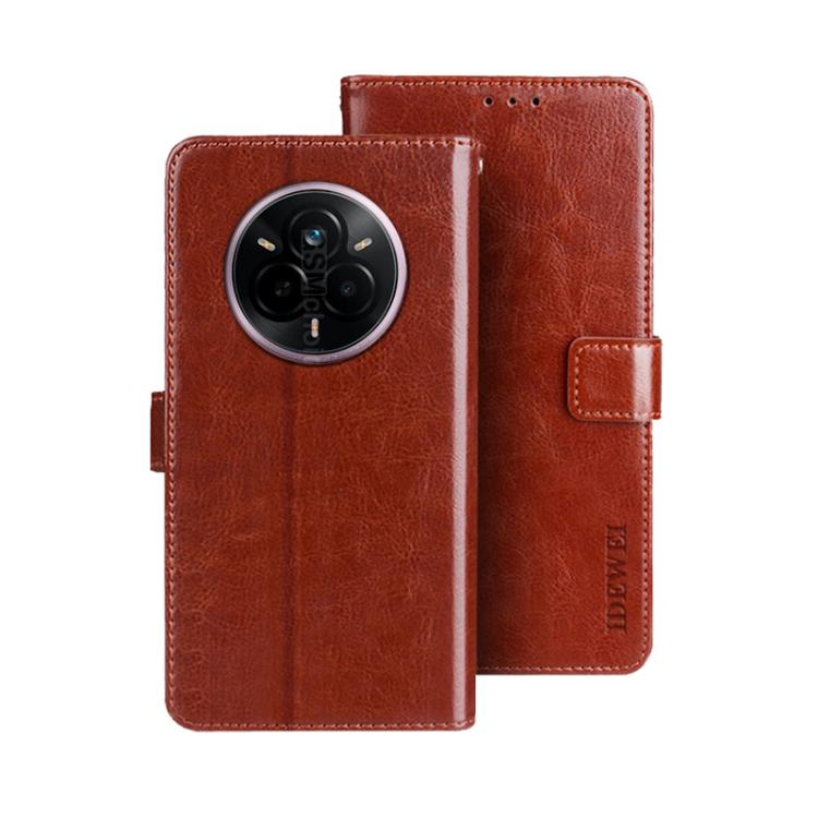 For Realme 14 Pro 5G idewei Crazy Horse Texture Leather Phone Case