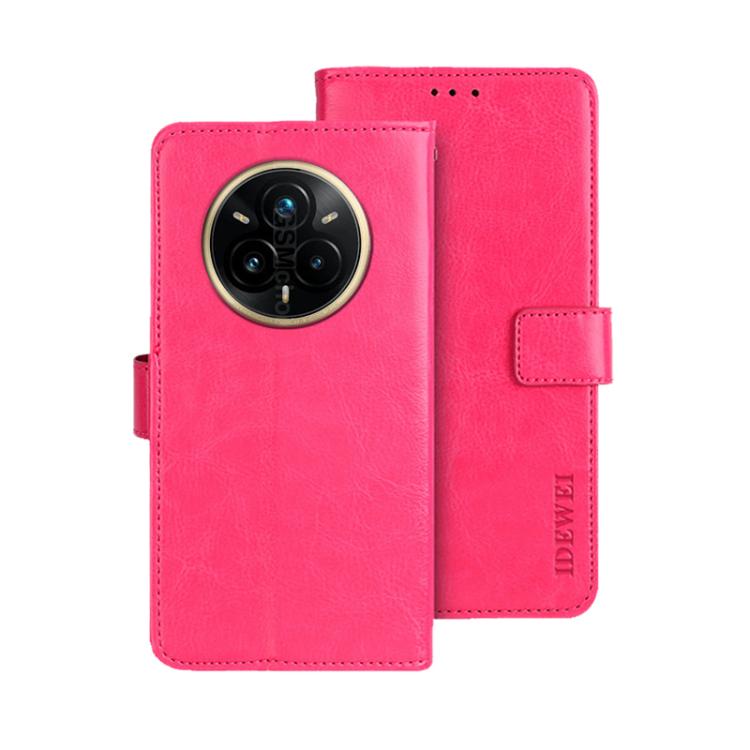For Realme 14 Pro+ 5G idewei Crazy Horse Texture Leather Phone Case