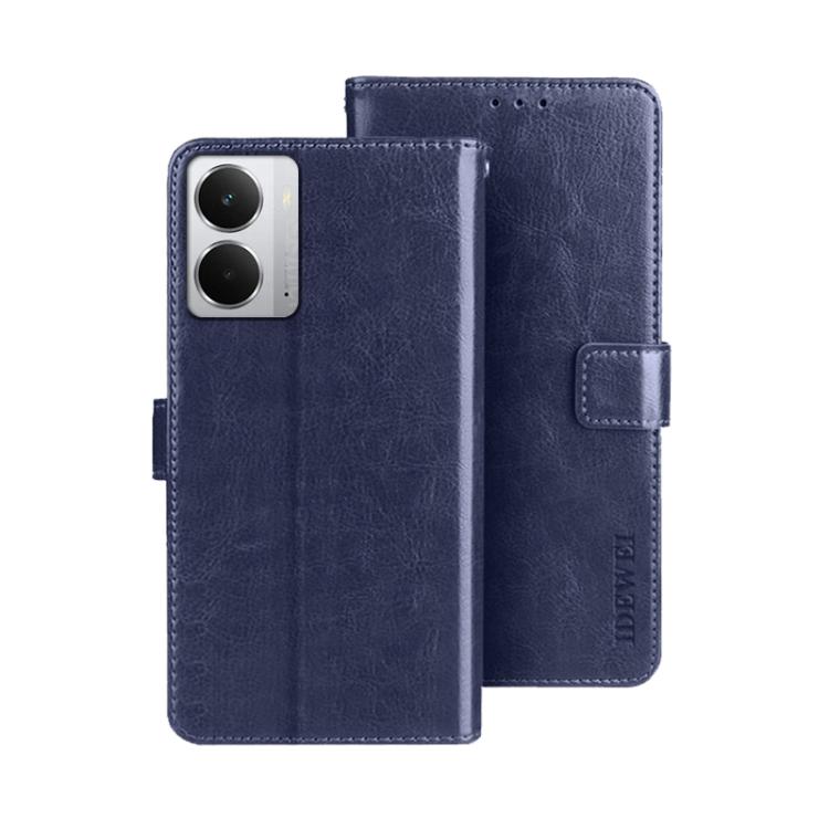 For Realme 14 5G idewei Crazy Horse Texture Leather Phone Case