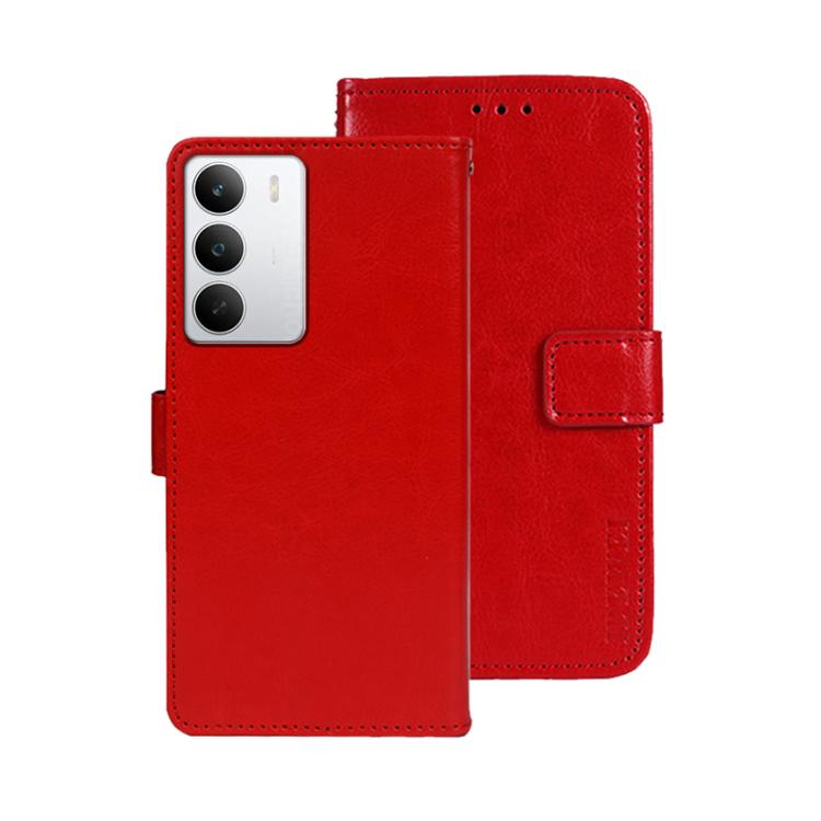 For Realme C71 idewei Crazy Horse Texture Leather Phone Case