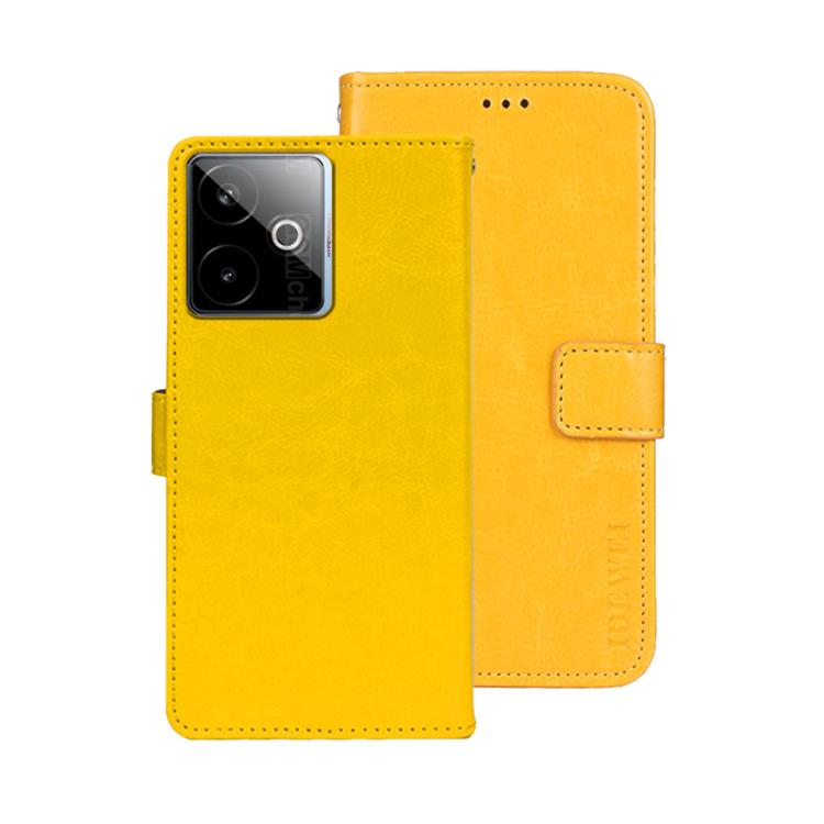 For Realme GT 7 Global idewei Crazy Horse Texture Leather Phone Case