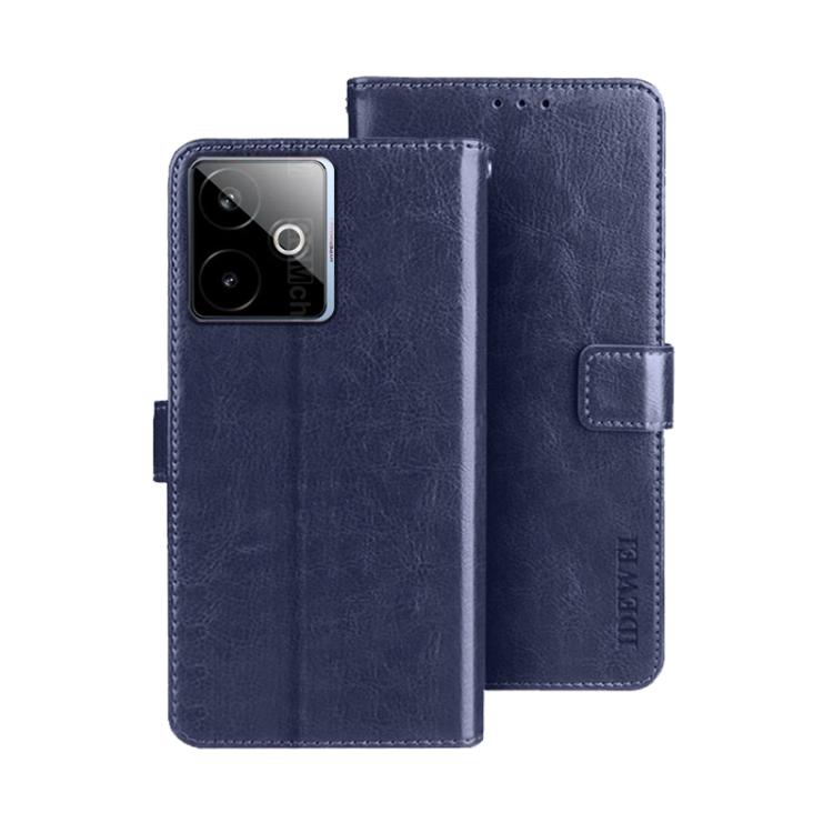 For Realme GT 7 Global idewei Crazy Horse Texture Leather Phone Case