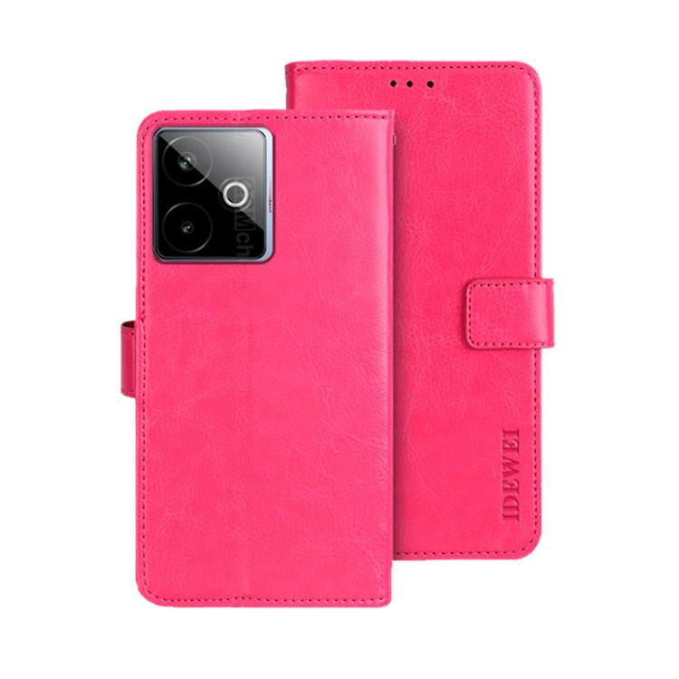 For Realme GT 7 Global idewei Crazy Horse Texture Leather Phone Case