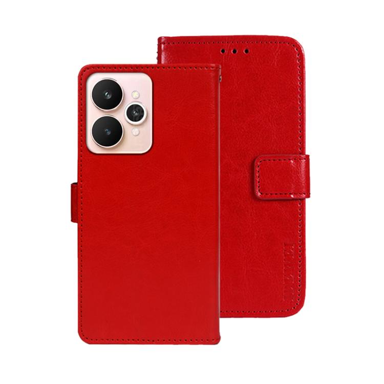 For Realme 15 5G Global idewei Crazy Horse Texture Leather Phone Case