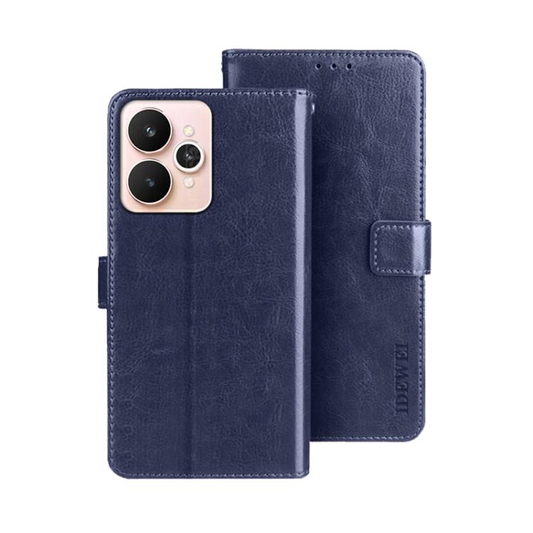 For Realme 15 5G Global idewei Crazy Horse Texture Leather Phone Case