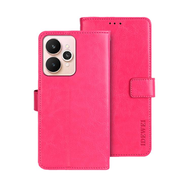 For Realme 15 5G Global idewei Crazy Horse Texture Leather Phone Case
