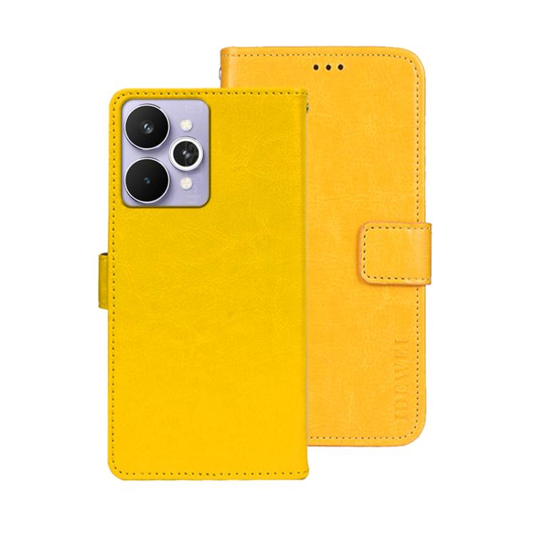 For Realme 15 Pro 5G Global idewei Crazy Horse Texture Leather Phone Case