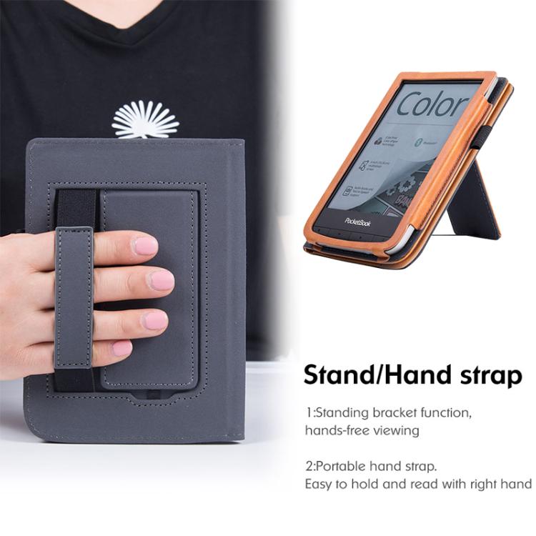 For Pocketbook PB616 Calfskin Leather Smart Tablet Case