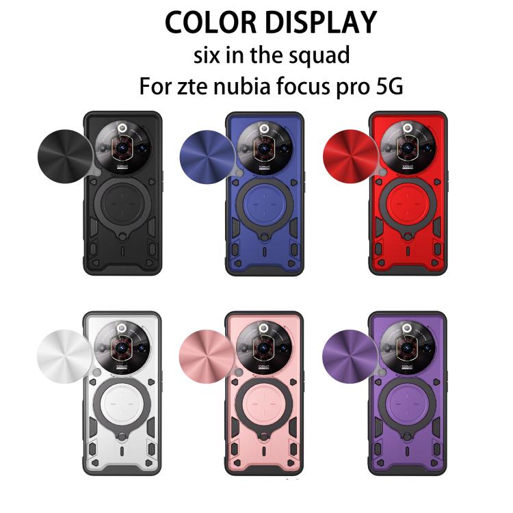 For ZTE nubia Focus Pro CD Texture Sliding Camshield Magnetic Holder Phone Case