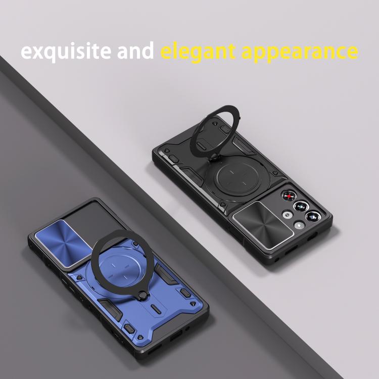 For ZTE nubia RedMagic 10 Pro CD Texture Sliding Camshield Magnetic Holder Phone Case