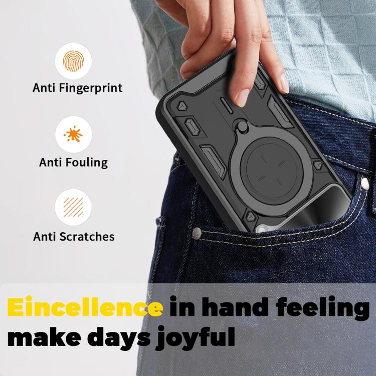 For ZTE Blade A35e 5G CD Texture Sliding Camshield Magnetic Holder Phone Case