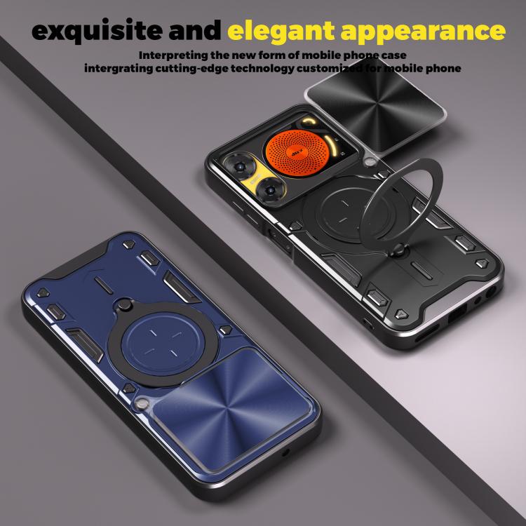 For ZTE nubia Music 2 CD Texture Sliding Camshield Magnetic Holder Phone Case