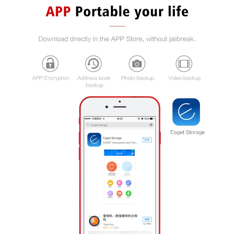 EAGET 128GB USB + 8 Pin Interface Metal Twister Flash U Disk