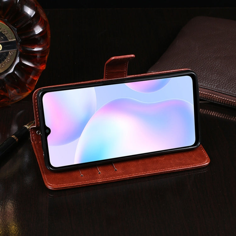 For Xiaomi Redmi 9C idewei Crazy Horse Texture Horizontal Flip Leather Case with Holder & Card Slots & Wallet