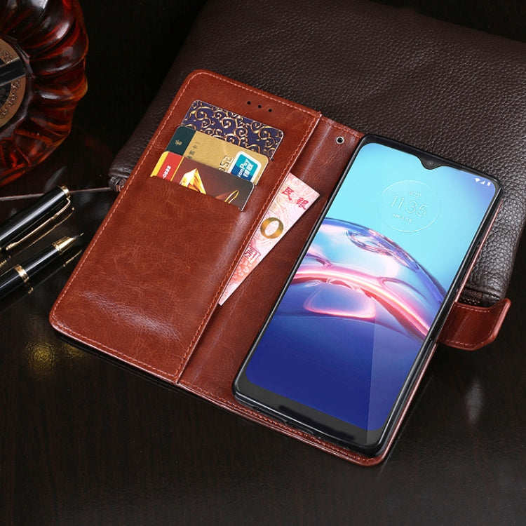 For Motorola Moto E 2020 idewei Crazy Horse Texture Horizontal Flip Leather Case with Holder & Card Slots & Wallet