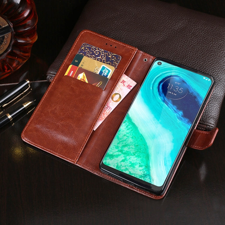 For Motorola Moto G Fast idewei Crazy Horse Texture Horizontal Flip Leather Case with Holder & Card Slots & Wallet