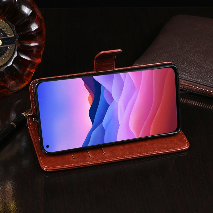 For ZTE Blade V 2020 idewei Crazy Horse Texture Horizontal Flip Leather Case with Holder & Card Slots & Wallet