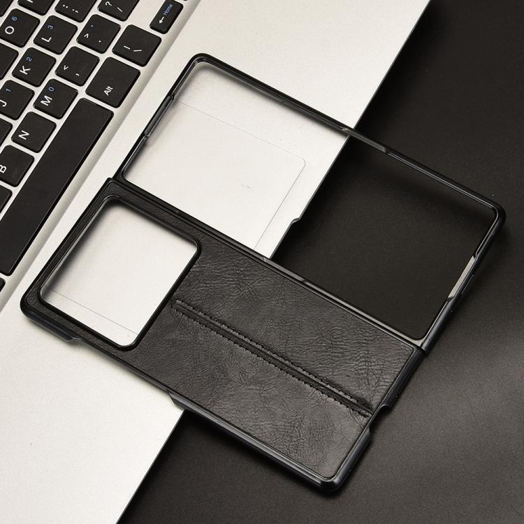 For ZTE Nubia Fold Cow Pattern Sewing Back Cover Phone Case