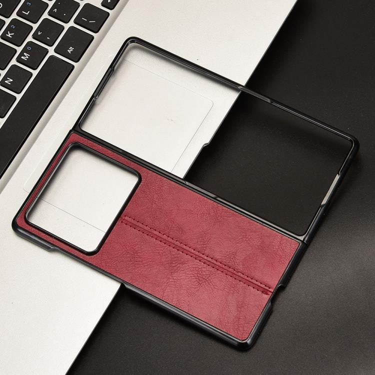 For ZTE Nubia Fold Cow Pattern Sewing Back Cover Phone Case