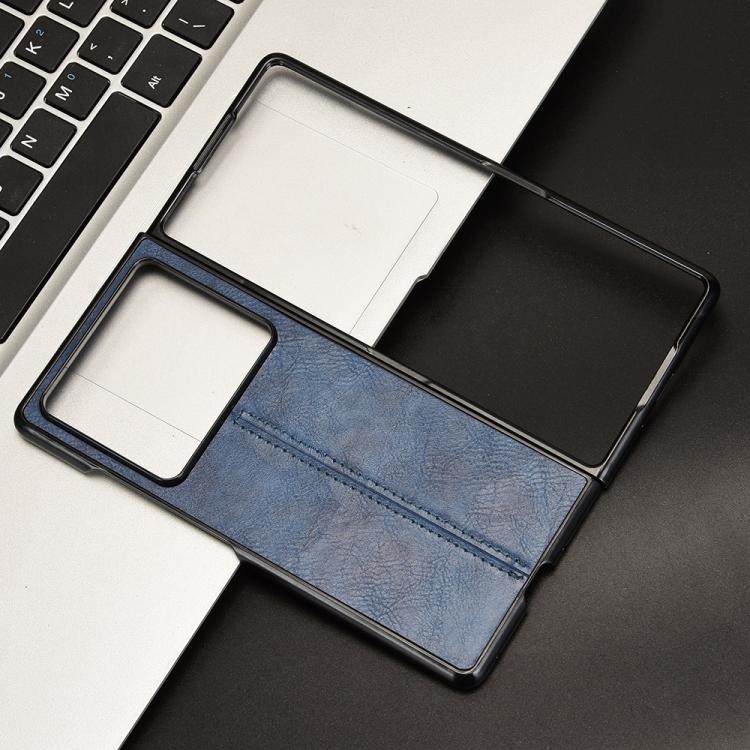 For ZTE Nubia Fold Cow Pattern Sewing Back Cover Phone Case