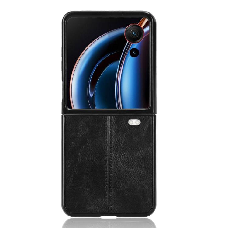 For ZTE nubia Flip3 Cow Pattern Sewing Back Cover Phone Case