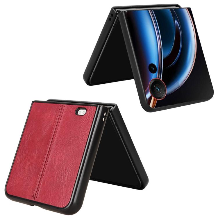 For ZTE nubia Flip3 Cow Pattern Sewing Back Cover Phone Case