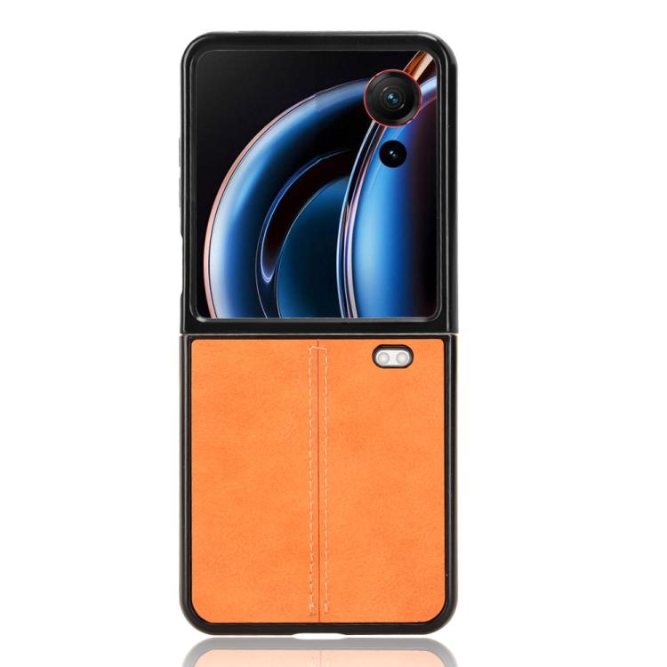 For ZTE nubia Flip3 Cow Pattern Sewing Back Cover Phone Case