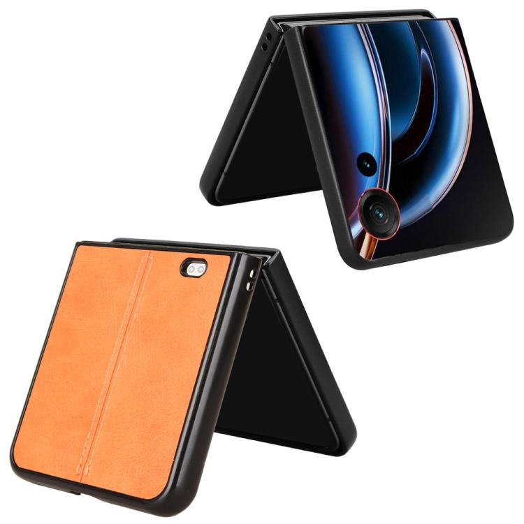 For ZTE nubia Flip3 Cow Pattern Sewing Back Cover Phone Case