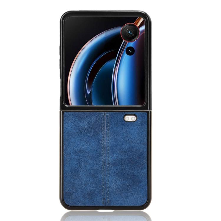 For ZTE nubia Flip3 Cow Pattern Sewing Back Cover Phone Case