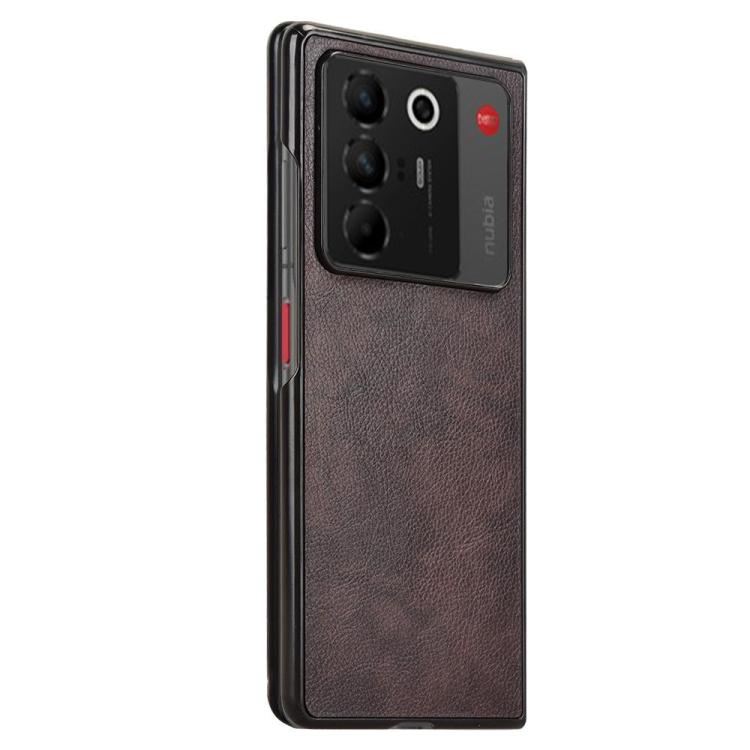 For ZTE Nubia Fold Litchi Texture Back Cover Phone Case