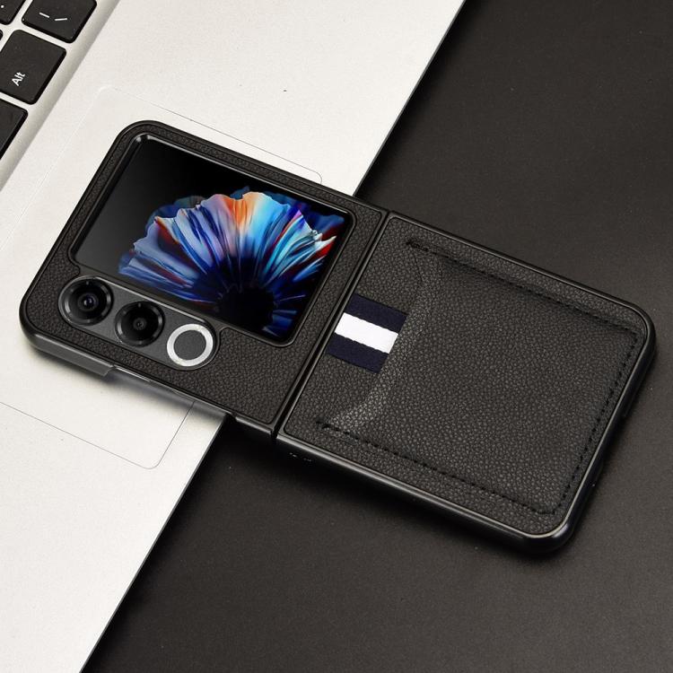 For ZTE nubia Flip2 Litchi Texture Card Slots Back Cover Phone Case