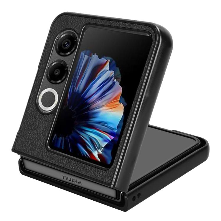 For ZTE nubia Flip2 Litchi Texture Card Slots Back Cover Phone Case