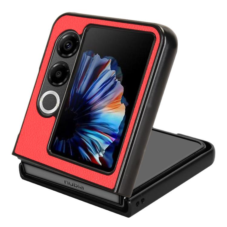 For ZTE nubia Flip2 Litchi Texture Card Slots Back Cover Phone Case