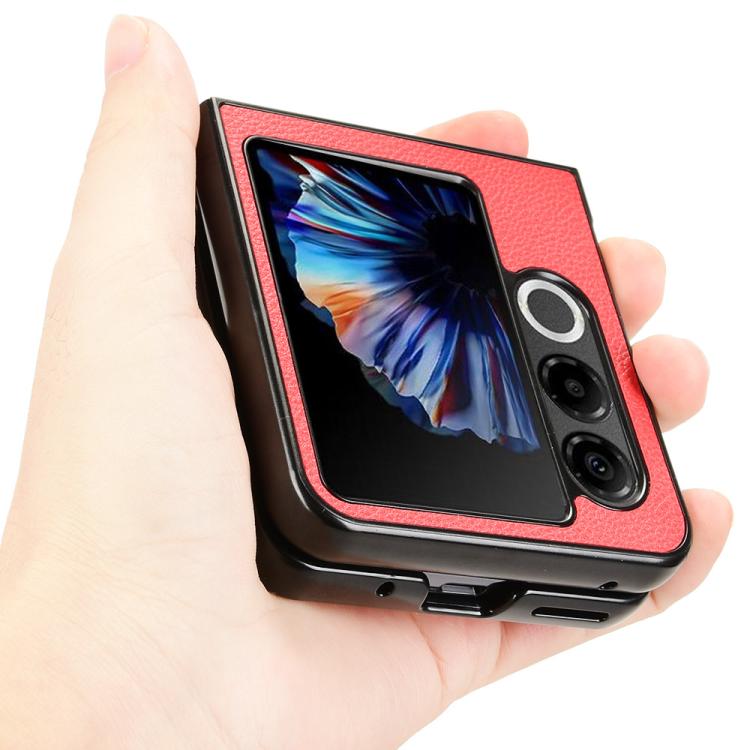 For ZTE nubia Flip2 Litchi Texture Card Slots Back Cover Phone Case
