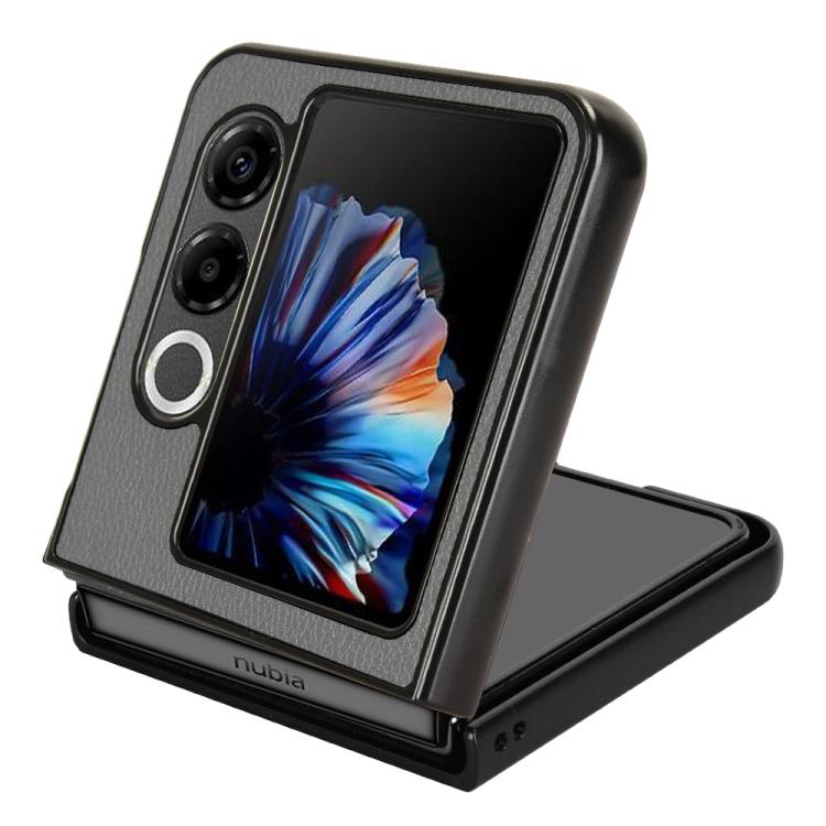 For ZTE nubia Flip2 Litchi Texture Card Slots Back Cover Phone Case