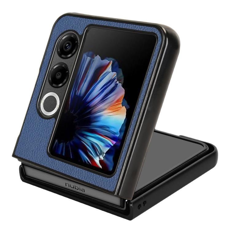 For ZTE nubia Flip2 Litchi Texture Card Slots Back Cover Phone Case