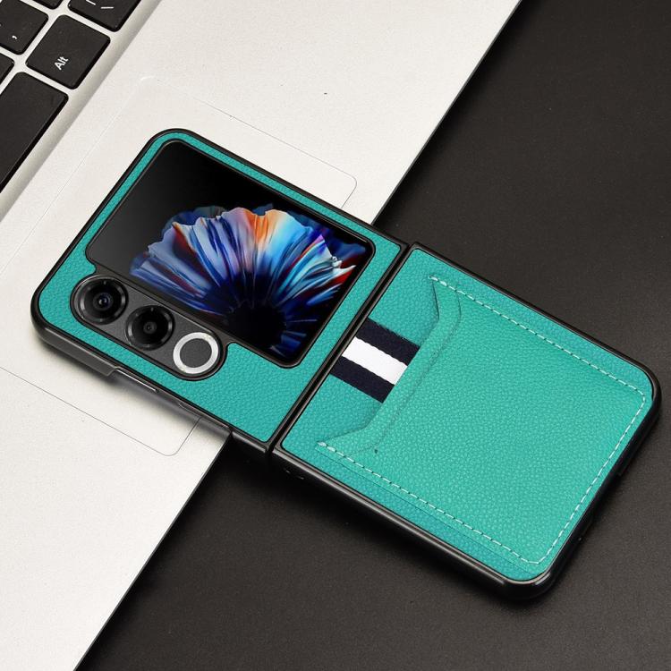 For ZTE nubia Flip2 Litchi Texture Card Slots Back Cover Phone Case