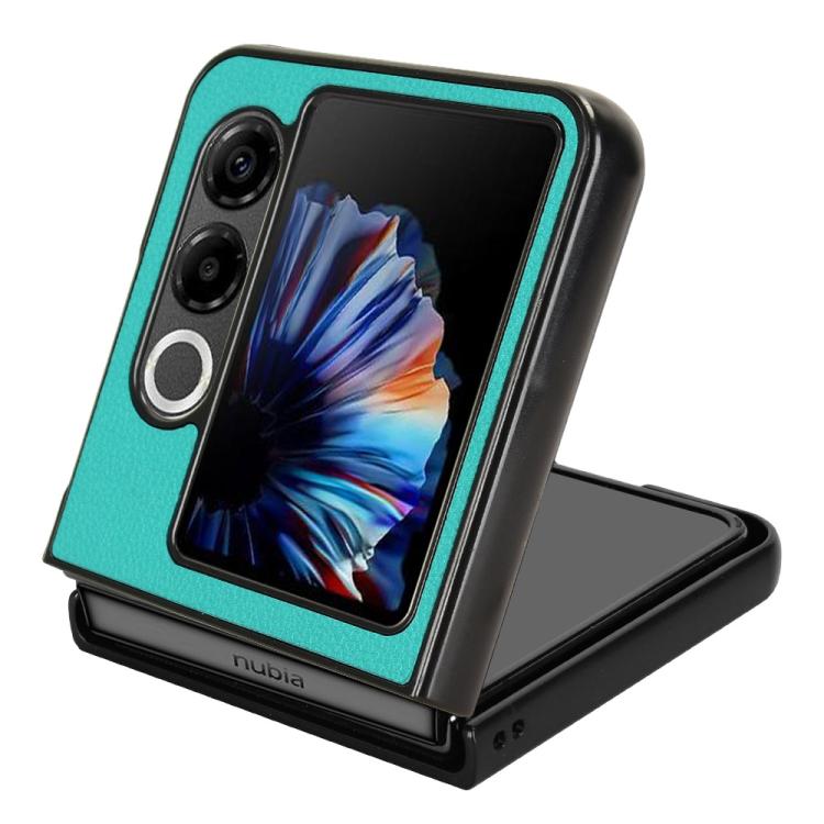 For ZTE nubia Flip2 Litchi Texture Card Slots Back Cover Phone Case