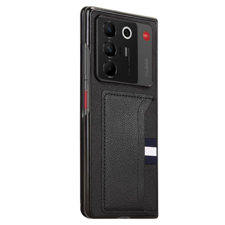 For ZTE Nubia Fold Litchi Texture Card Slots Back Cover Phone Case