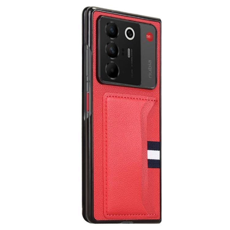 For ZTE Nubia Fold Litchi Texture Card Slots Back Cover Phone Case