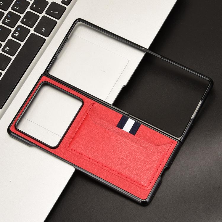 For ZTE Nubia Fold Litchi Texture Card Slots Back Cover Phone Case