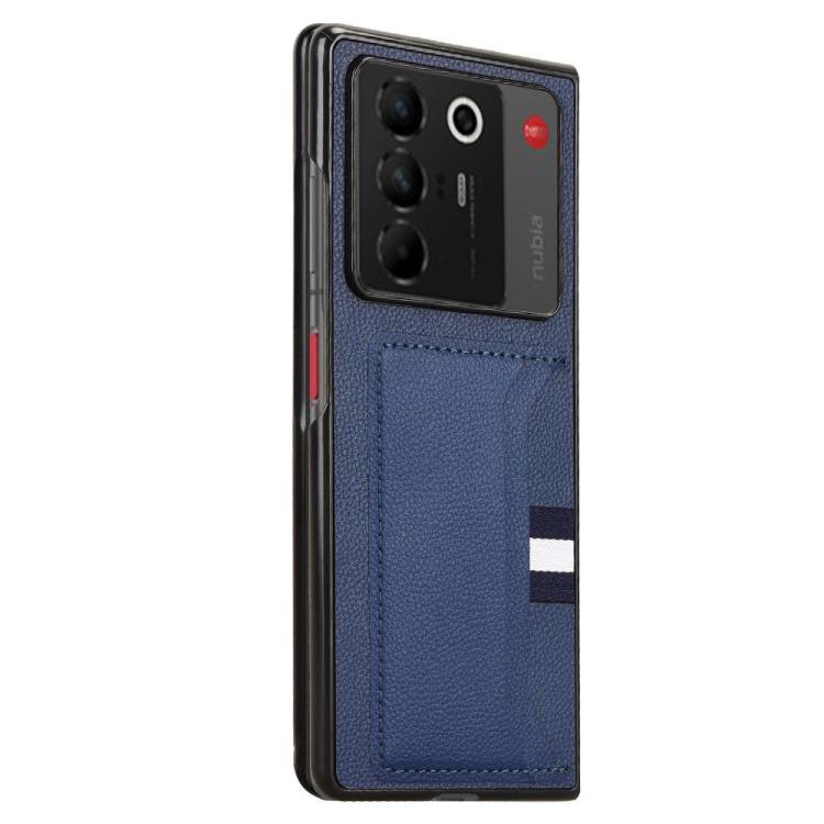 For ZTE Nubia Fold Litchi Texture Card Slots Back Cover Phone Case