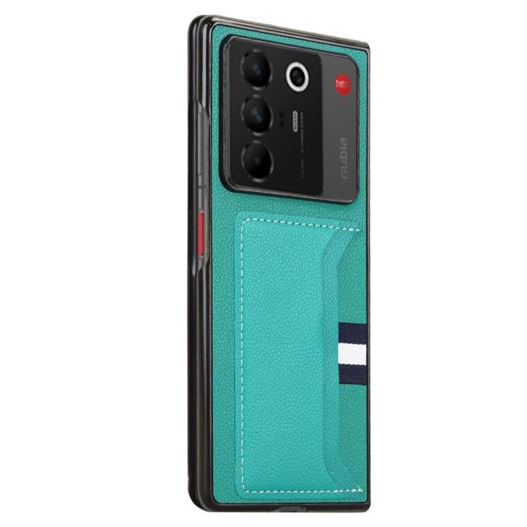 For ZTE Nubia Fold Litchi Texture Card Slots Back Cover Phone Case