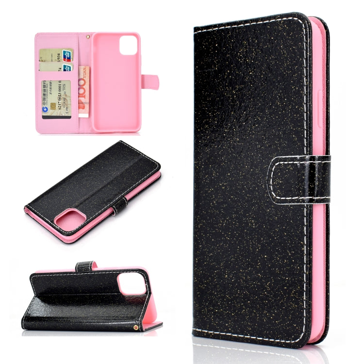 For iPhone 12 mini Glitter Powder Horizontal Flip Leather Case with Card Slots & Holder & Photo Frame & Wallet & Lanyard