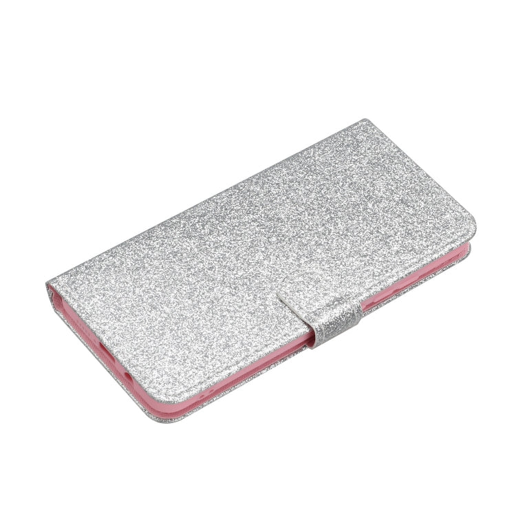 For Samsung Galaxy A21s Glitter Powder Horizontal Flip Leather Case with Card Slots & Holder & Photo Frame & Wallet & Lanyard