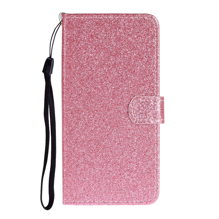 For Samsung Galaxy A21s Glitter Powder Horizontal Flip Leather Case with Card Slots & Holder & Photo Frame & Wallet & Lanyard