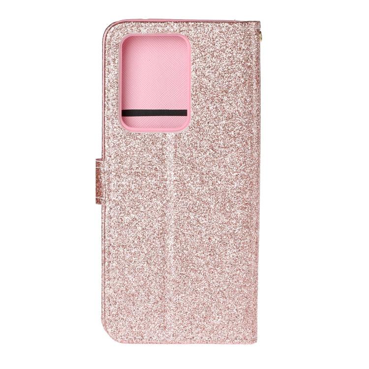 For Samsung Galaxy Note20 Ultra Glitter Powder Horizontal Flip Leather Case with Card Slots & Holder & Photo Frame & Wallet & Lanyard
