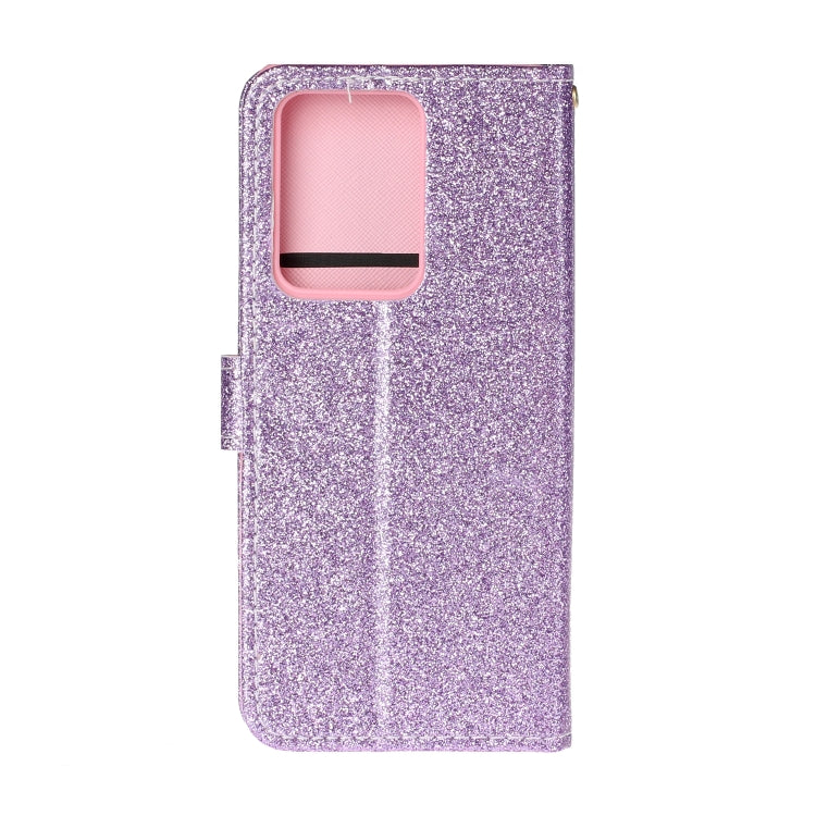 For Samsung Galaxy Note20 Ultra Glitter Powder Horizontal Flip Leather Case with Card Slots & Holder & Photo Frame & Wallet & Lanyard