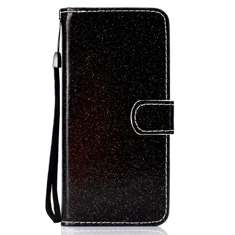 For Huawei Y6p Glitter Powder Horizontal Flip Leather Case with Card Slots & Holder & Photo Frame & Wallet & Lanyard