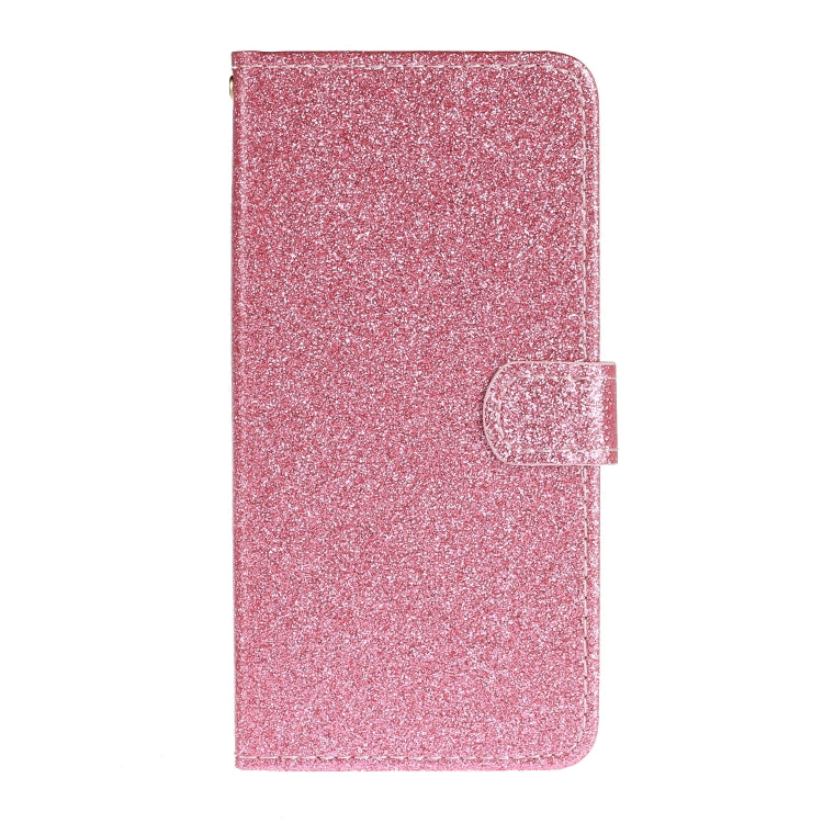 For Huawei Y5p Glitter Powder Horizontal Flip Leather Case with Card Slots & Holder & Photo Frame & Wallet & Lanyard